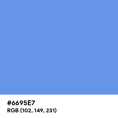 Cornflower Blue (Hex code: 6695E7) Thumbnail