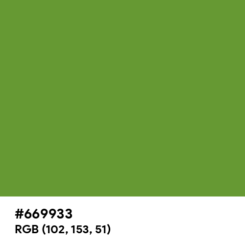 Maximum Green (Hex code: 669933) Thumbnail