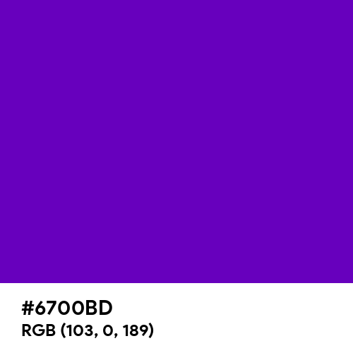 Violet (RYB) (Hex code: 6700BD) Thumbnail