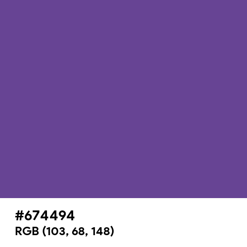Dark Lavender (Hex code: 674494) Thumbnail