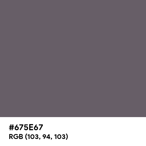 Granite Gray (Hex code: 675E67) Thumbnail