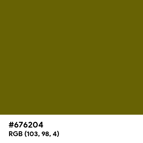 Bronze Yellow (Hex code: 676204) Thumbnail