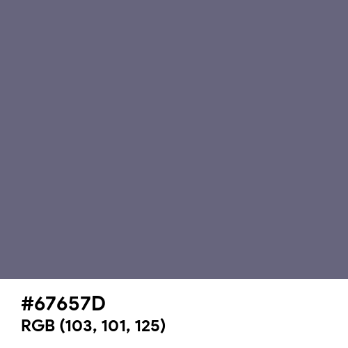 Old Lavender (Hex code: 67657D) Thumbnail