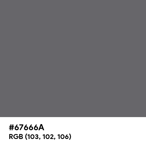 Granite Gray (Hex code: 67666A) Thumbnail