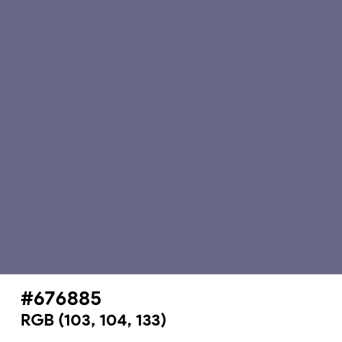 Dark Blue-Gray (Hex code: 676885) Thumbnail