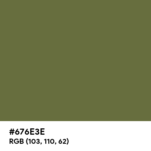 Mustard Green (Hex code: 676E3E) Thumbnail