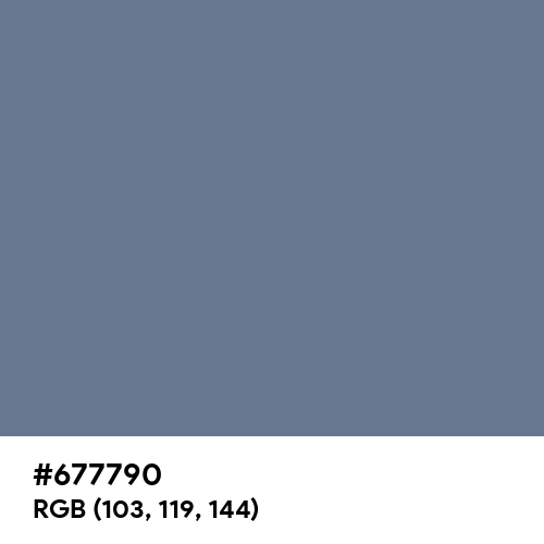 Slate Gray (Hex code: 677790) Thumbnail