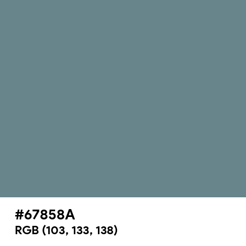 Steel Teal (Hex code: 67858A) Thumbnail