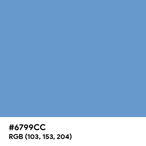 Blue-Gray (Hex code: 6799CC) Thumbnail