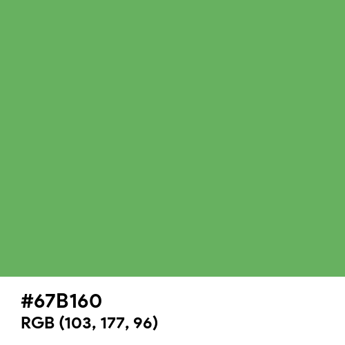 Bud Green (Hex code: 67B160) Thumbnail
