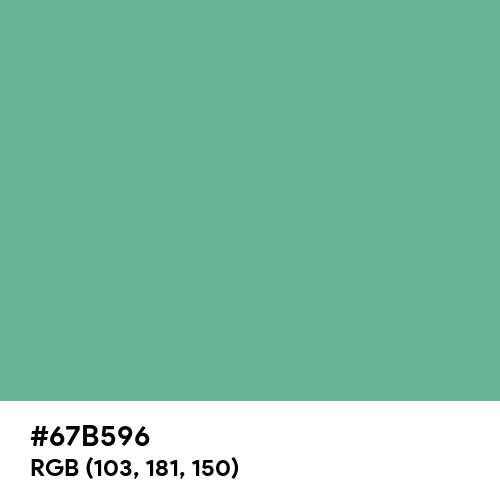 Green Sheen (Hex code: 67B596) Thumbnail