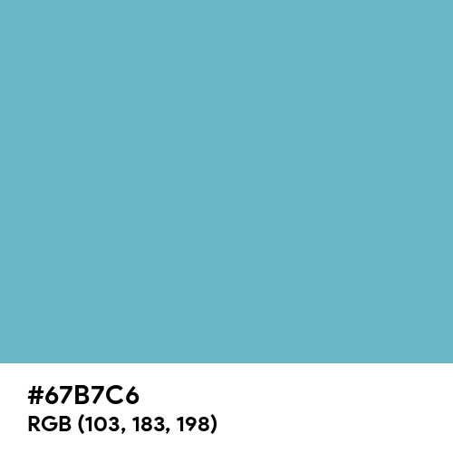 Blouson Blue (Hex code: 67B7C6) Thumbnail