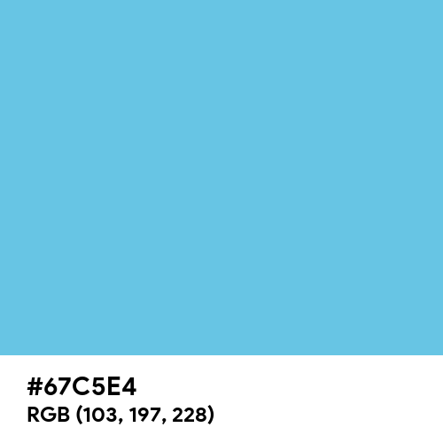 Sky Blue (Crayola) (Hex code: 67C5E4) Thumbnail