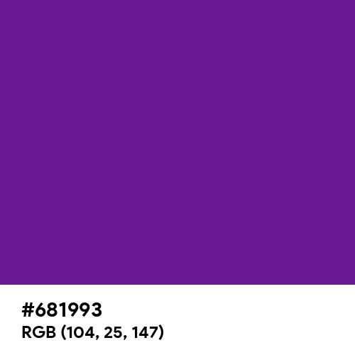 Cosmic Purple (Hex code: 681993) Thumbnail