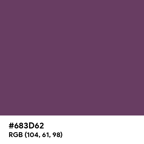 Purple Passion (Pantone) (Hex code: 683D62) Thumbnail