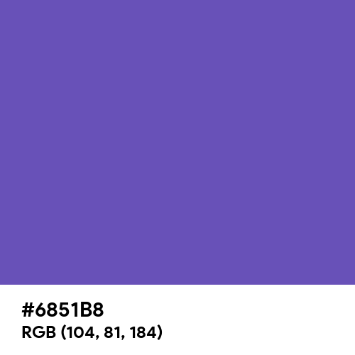 Plump Purple (Hex code: 6851B8) Thumbnail