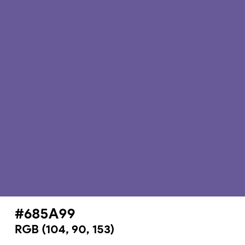 Dark Blue-Gray (Hex code: 685A99) Thumbnail