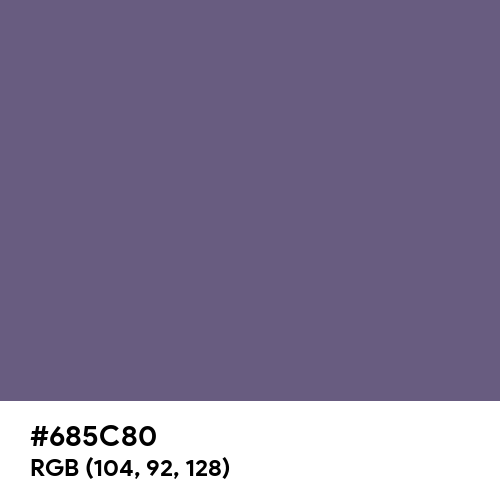 Old Lavender (Hex code: 685C80) Thumbnail