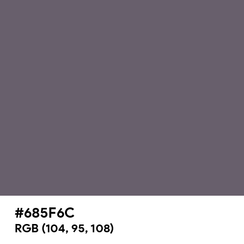 Granite Gray (Hex code: 685F6C) Thumbnail