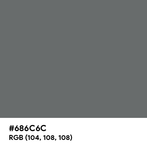 Dim Gray (Hex code: 686C6C) Thumbnail