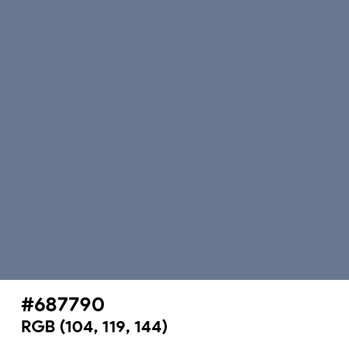 Slate Gray (Hex code: 687790) Thumbnail