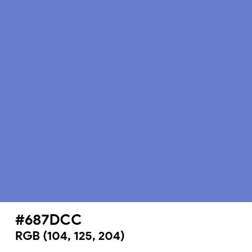 Violet-Blue (Crayola) (Hex code: 687DCC) Thumbnail