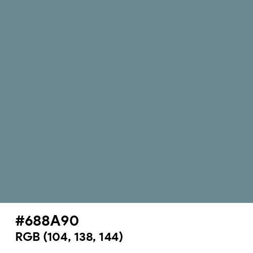 Steel Teal (Hex code: 688A90) Thumbnail