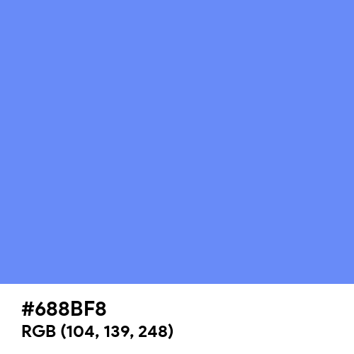 Cornflower Blue (Hex code: 688BF8) Thumbnail