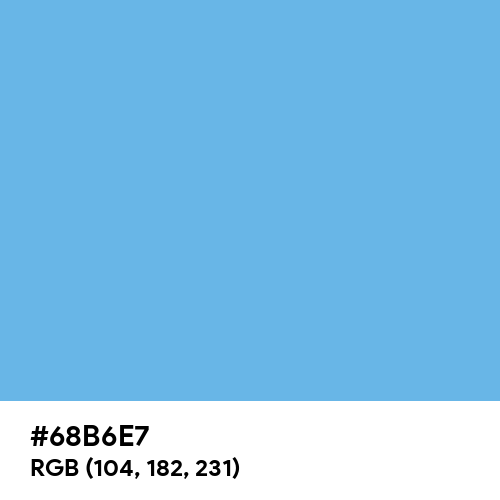 Blue Shimmer (Hex code: 68B6E7) Thumbnail