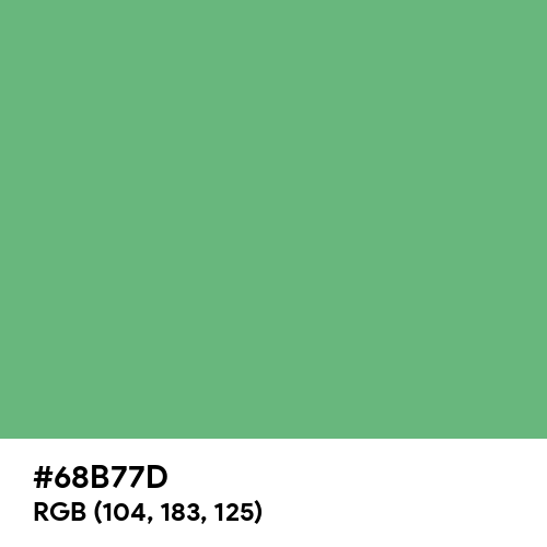 Iguana Green (Hex code: 68B77D) Thumbnail