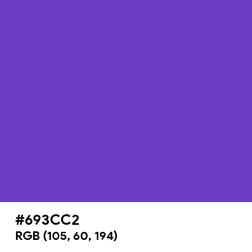 Plump Purple (Hex code: 693CC2) Thumbnail