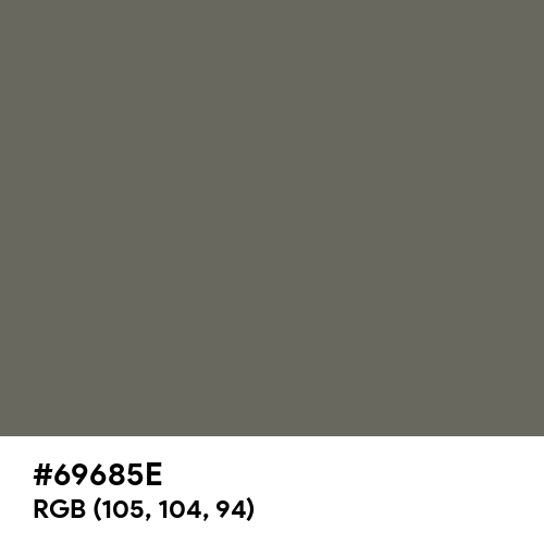 Granite Gray (Hex code: 69685E) Thumbnail