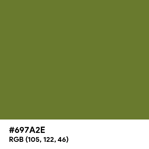Mustard Green (Hex code: 697A2E) Thumbnail