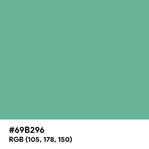 Green Sheen (Hex code: 69B296) Thumbnail