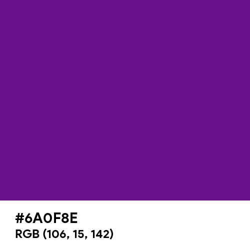 Chinese Purple (Hex code: 6A0F8E) Thumbnail