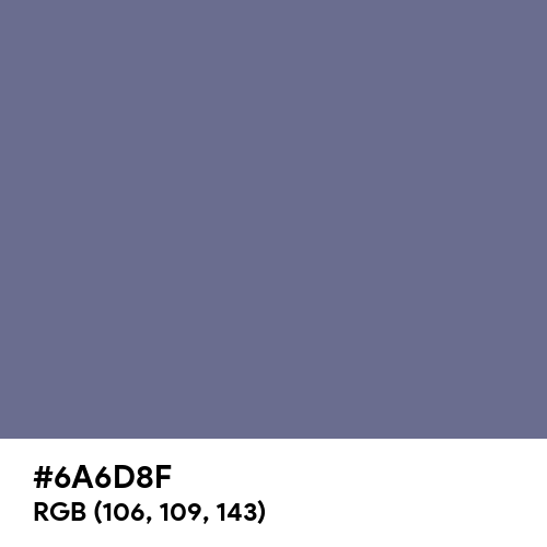 Dark Blue-Gray (Hex code: 6A6D8F) Thumbnail