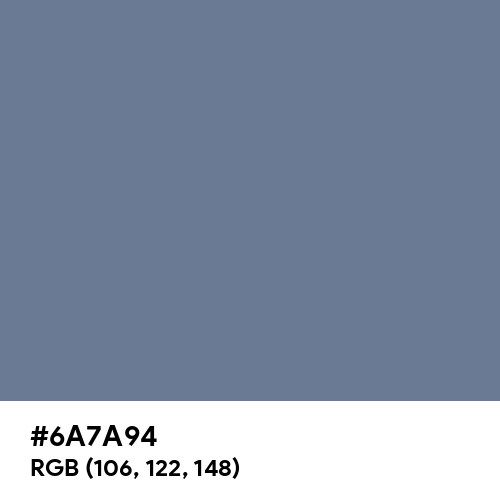 Slate Gray (Hex code: 6A7A94) Thumbnail