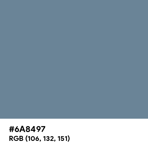 Slate Gray (Hex code: 6A8497) Thumbnail