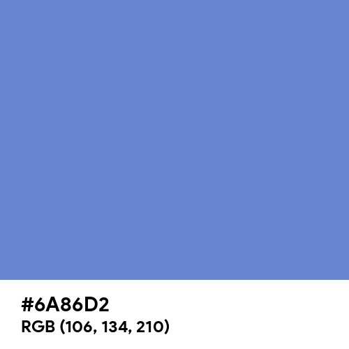 Blue-Gray (Hex code: 6A86D2) Thumbnail