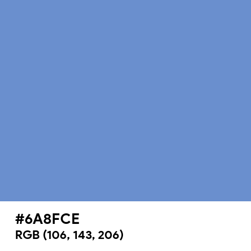 Blue-Gray (Hex code: 6A8FCE) Thumbnail