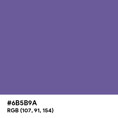 Dark Blue-Gray (Hex code: 6B5B9A) Thumbnail