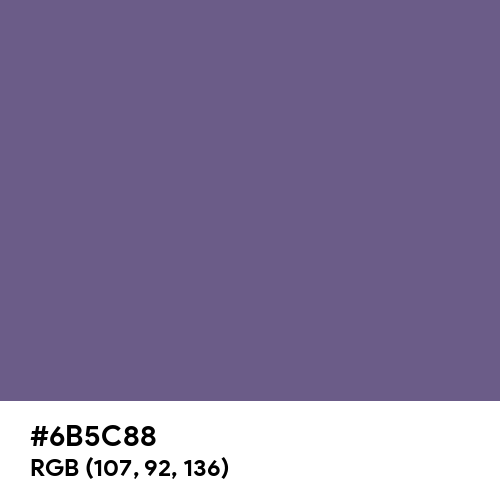 Dark Blue-Gray (Hex code: 6B5C88) Thumbnail