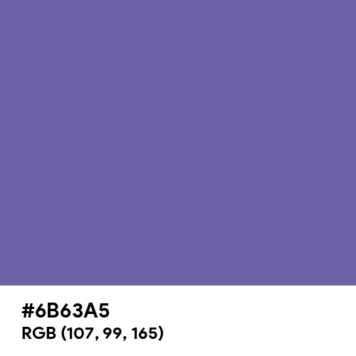 Dark Blue-Gray (Hex code: 6B63A5) Thumbnail
