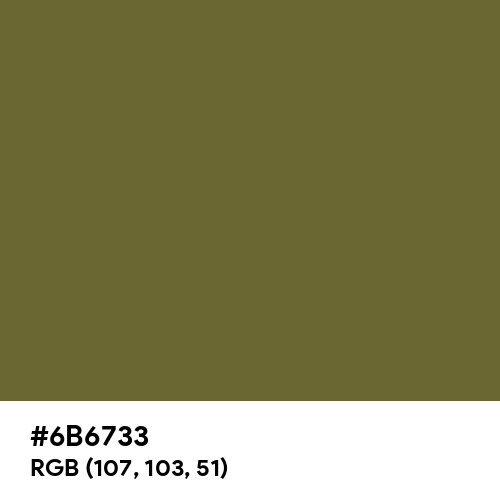 Mustard Green (Hex code: 6B6733) Thumbnail