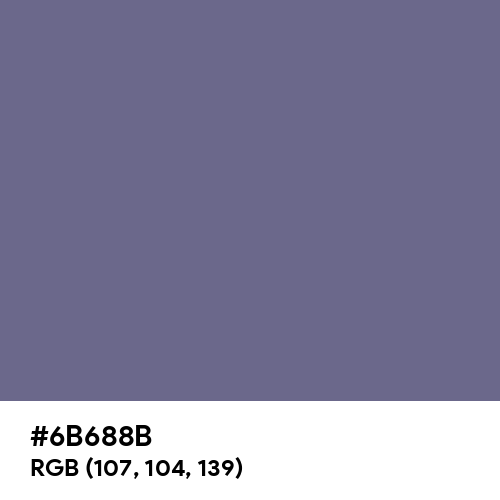 Dark Blue-Gray (Hex code: 6B688B) Thumbnail