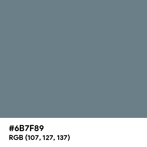 Slate Gray (Hex code: 6B7F89) Thumbnail