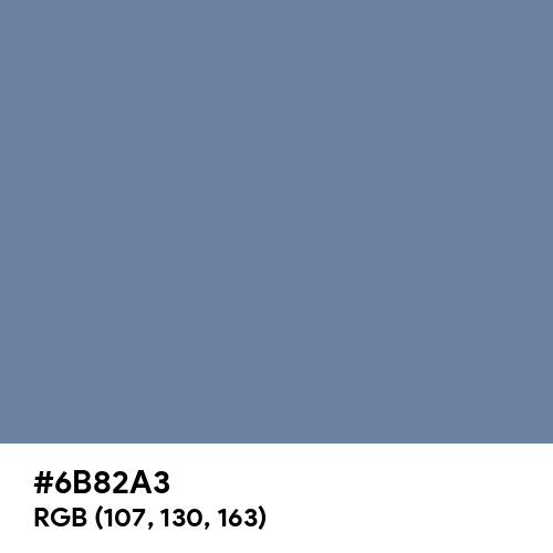 Shadow Blue (Hex code: 6B82A3) Thumbnail