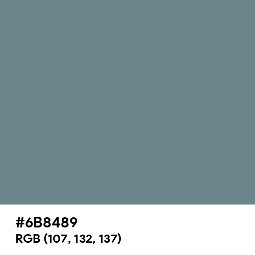 Slate Gray (Hex code: 6B8489) Thumbnail