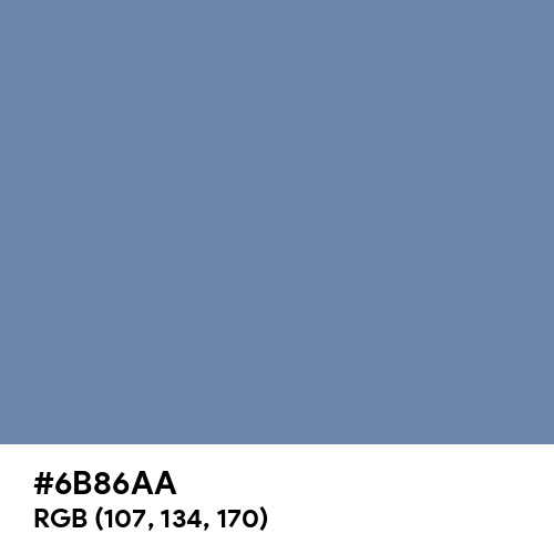Ashleigh Blue (Hex code: 6B86AA) Thumbnail