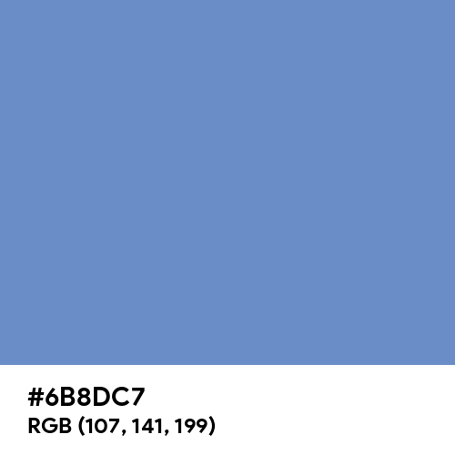 Blue-Gray (Hex code: 6B8DC7) Thumbnail